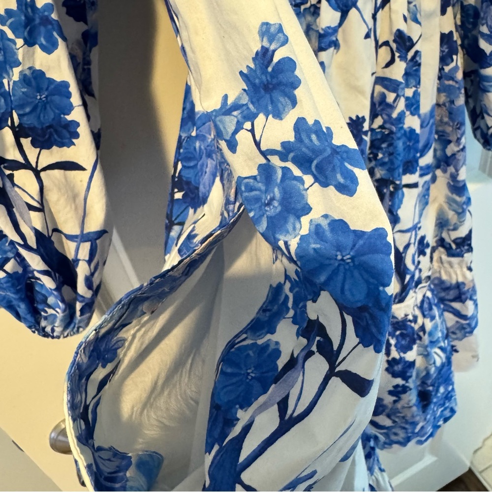 Cara Cara Sip Sip Jessica Blue Floral Dress | Small - Picture 6 of 7